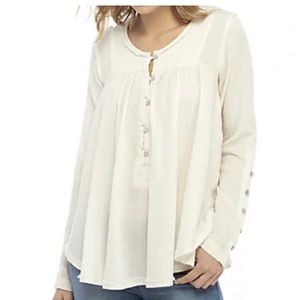 Free People Sand Dune Blouse. Large.